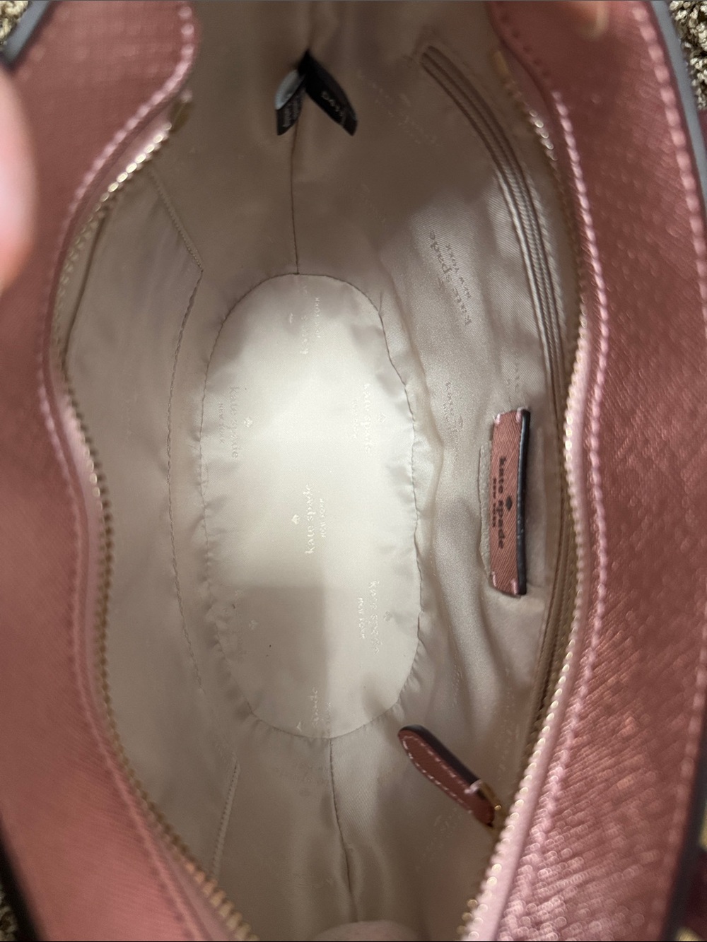 kate spade Medium Glitter Satchel - Mitten Pink - Picture 6 of 9